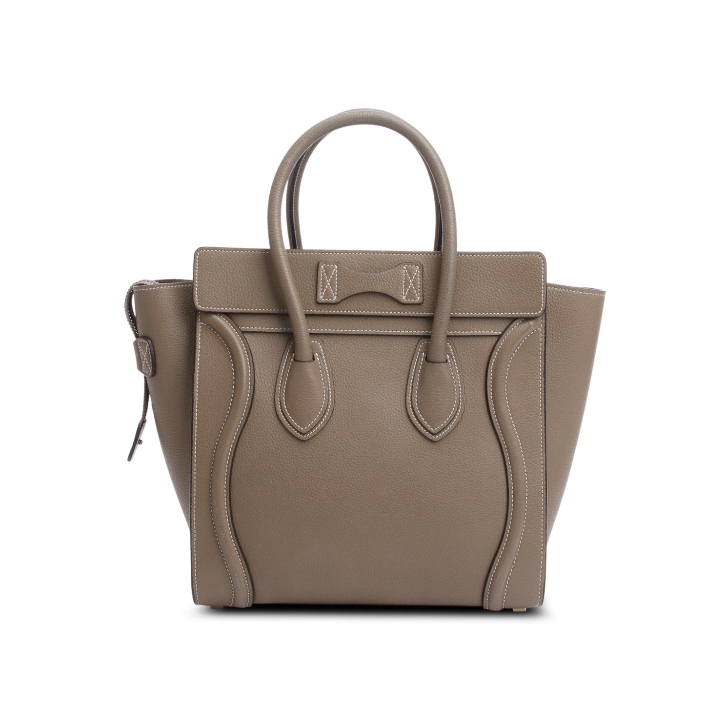 Celine Taupe Calfskin Micro Luggage Tote