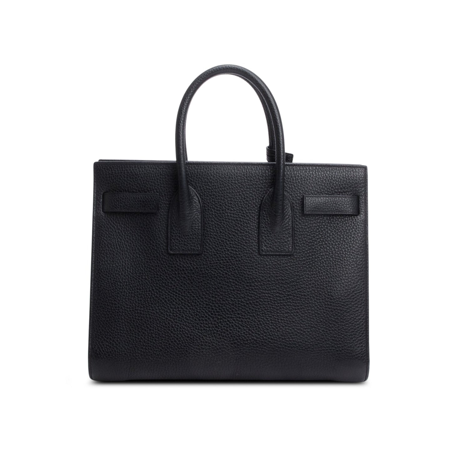 Saint Laurent Black Grained Leather Small Sac de Jour