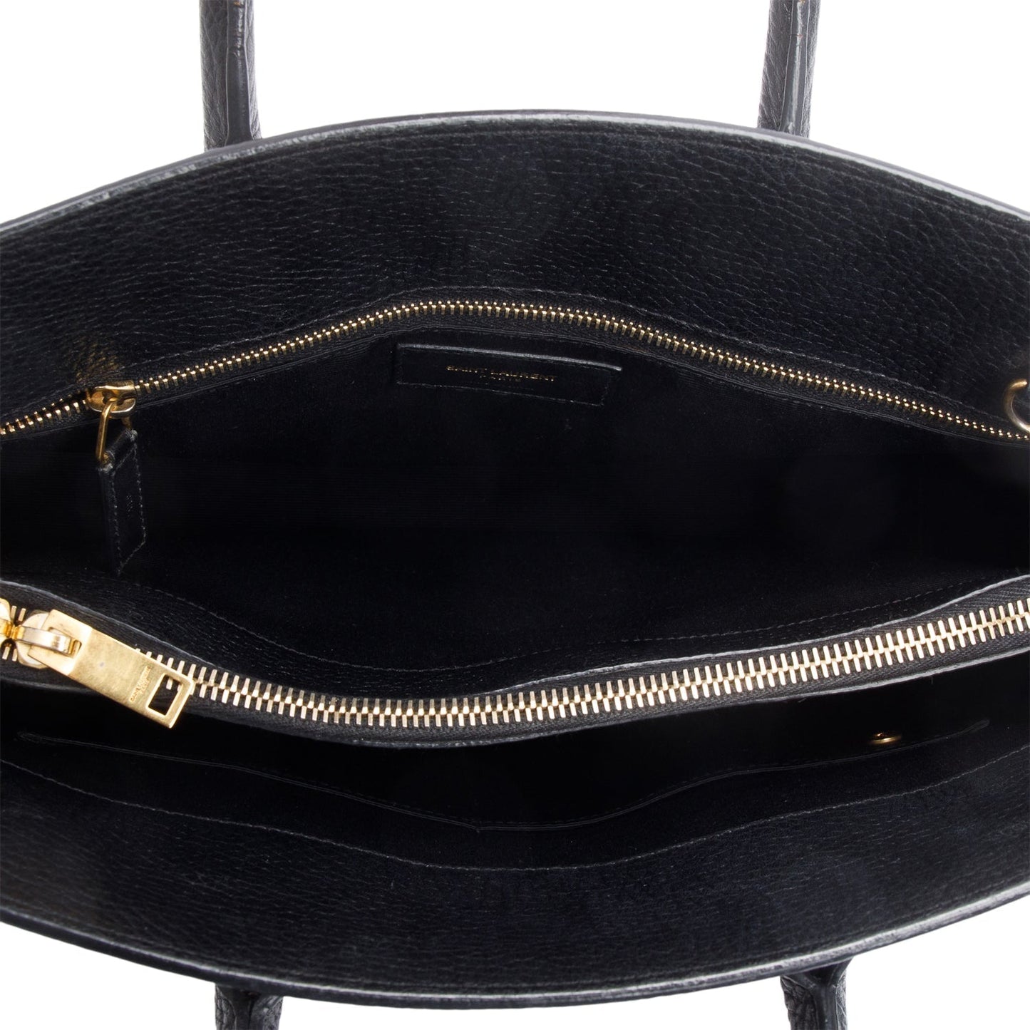 Saint Laurent Black Grained Leather Small Sac de Jour