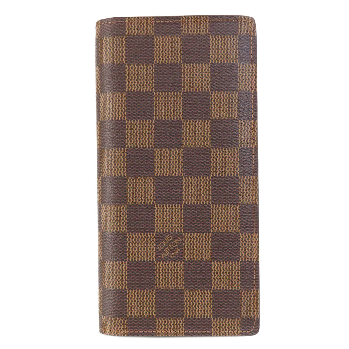 LOUIS VUITTON Long Wallet Purse N60017 Damier canvas Brown Portefeuille�EBrazza Former mens