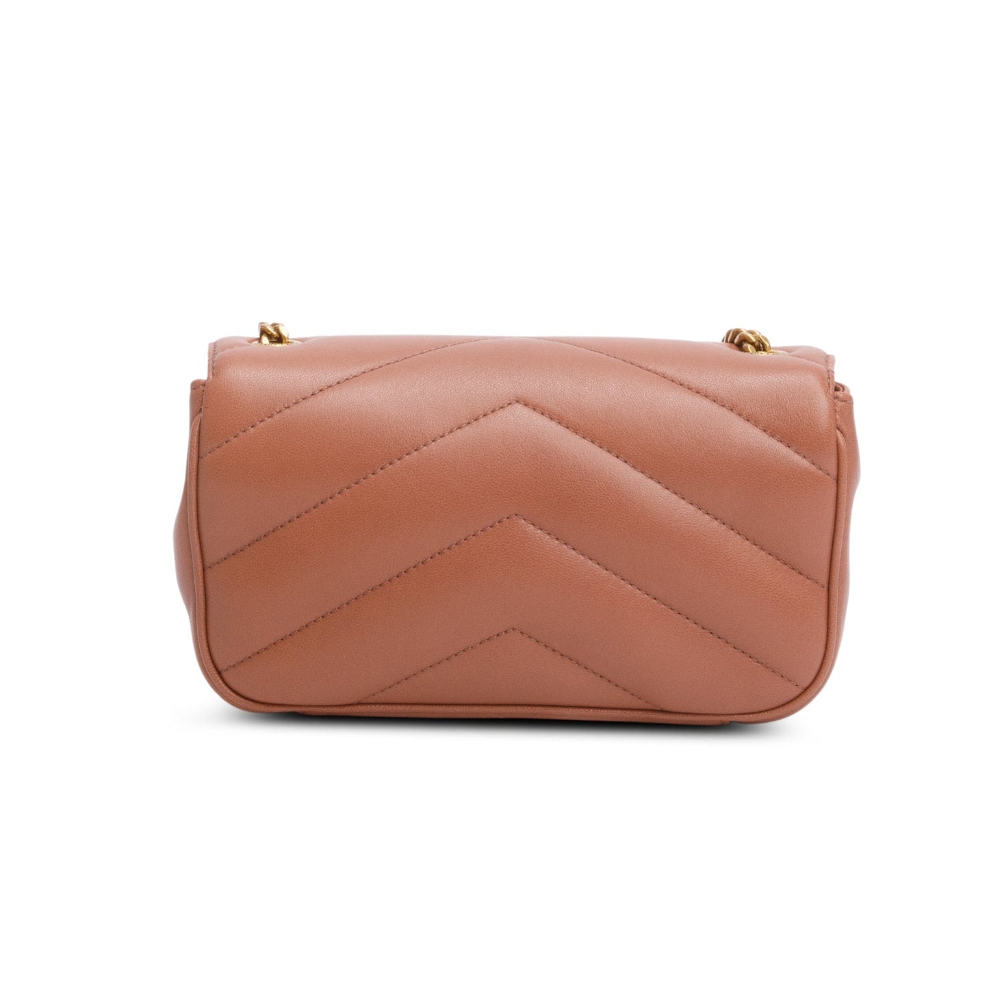 Saint Laurent 2026 Pink Lambskin Chevron Small LouLou Bag