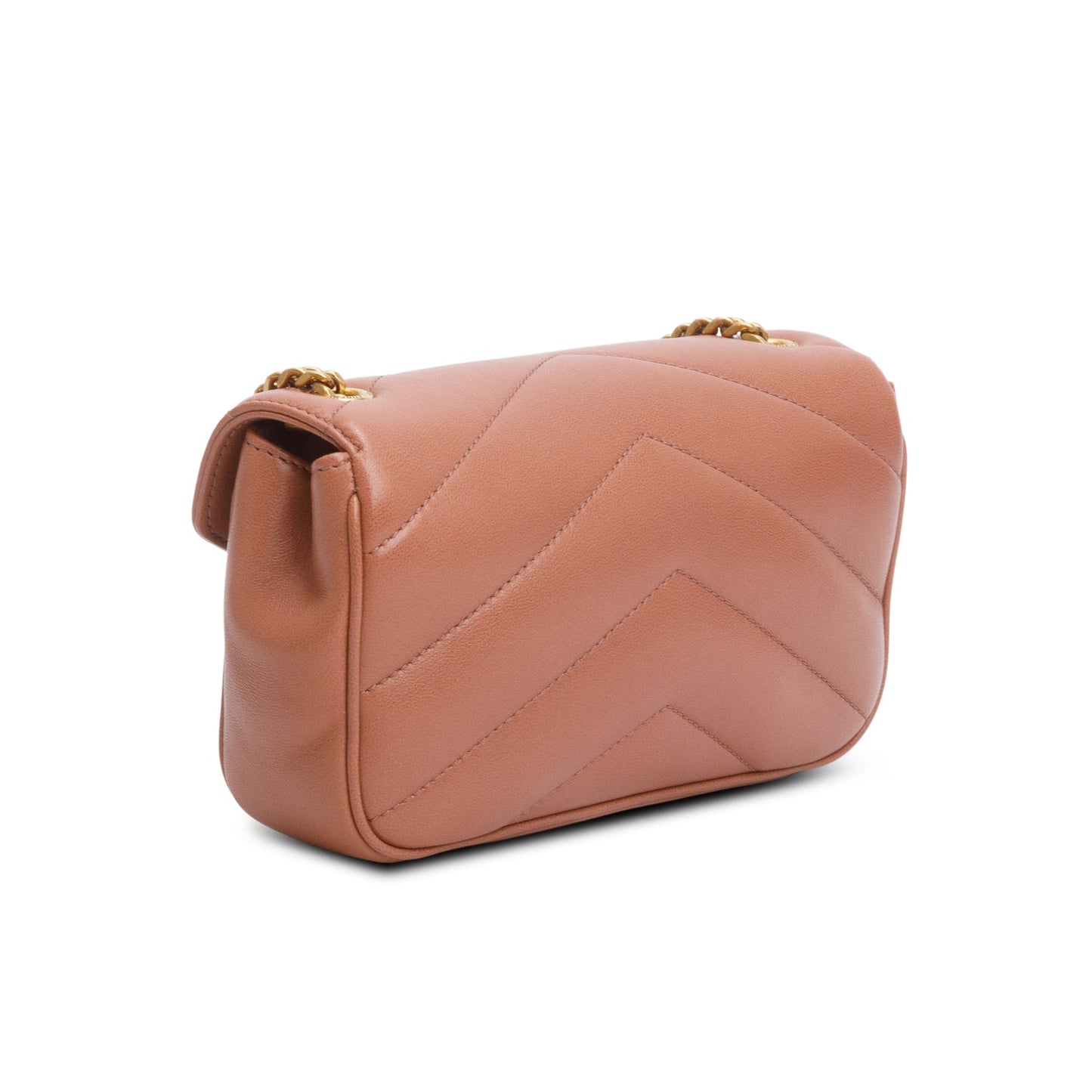 Saint Laurent 2026 Pink Lambskin Chevron Small LouLou Bag