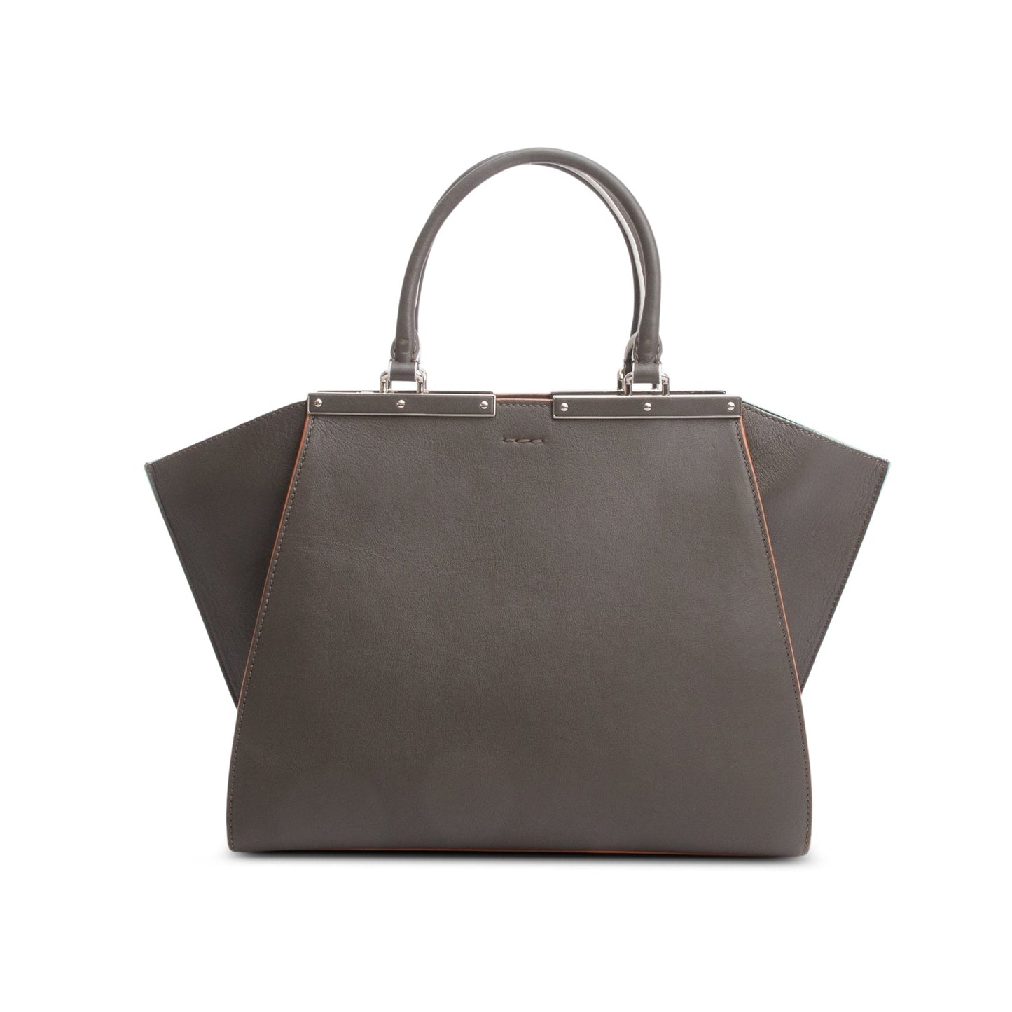 Fendi Grey Vitello Dolce Petite 3Jours Tote