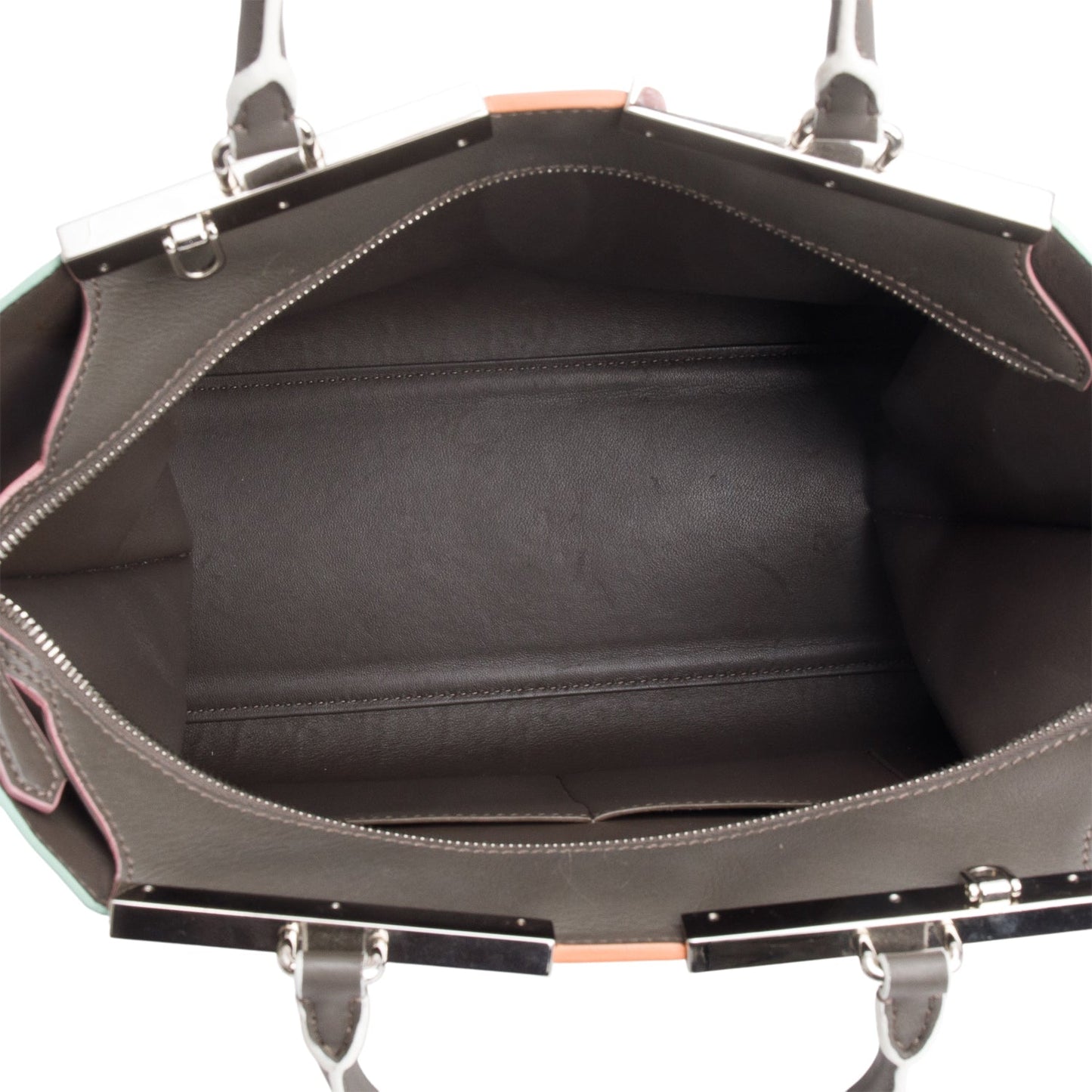 Fendi Grey Vitello Dolce Petite 3Jours Tote