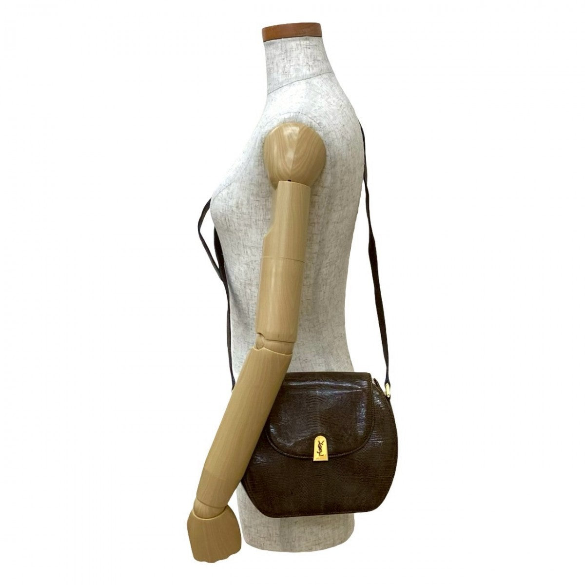 YVES SAINT LAURENT Shoulder Bag leather Brown