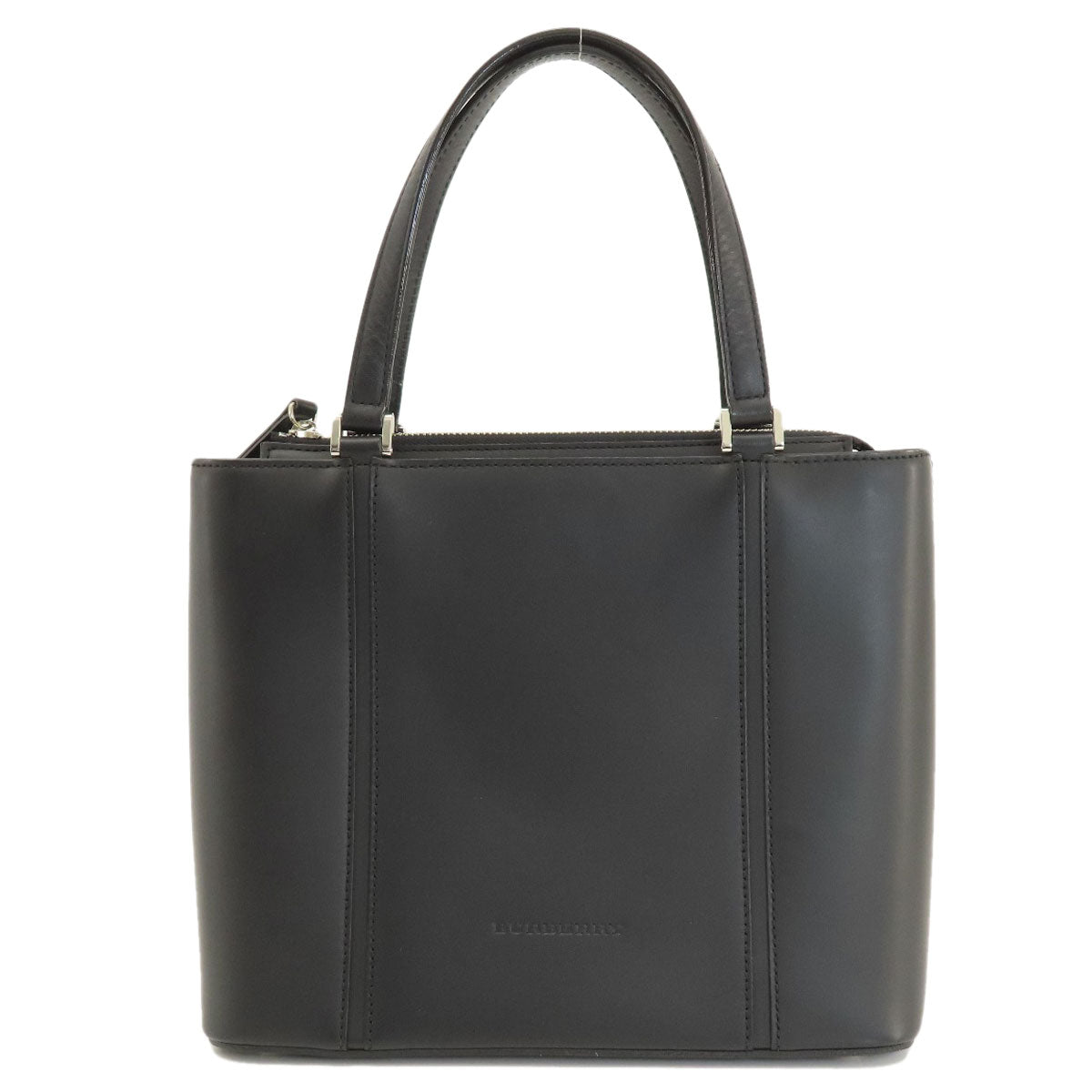 BURBERRY Handbag leather black logoMetal