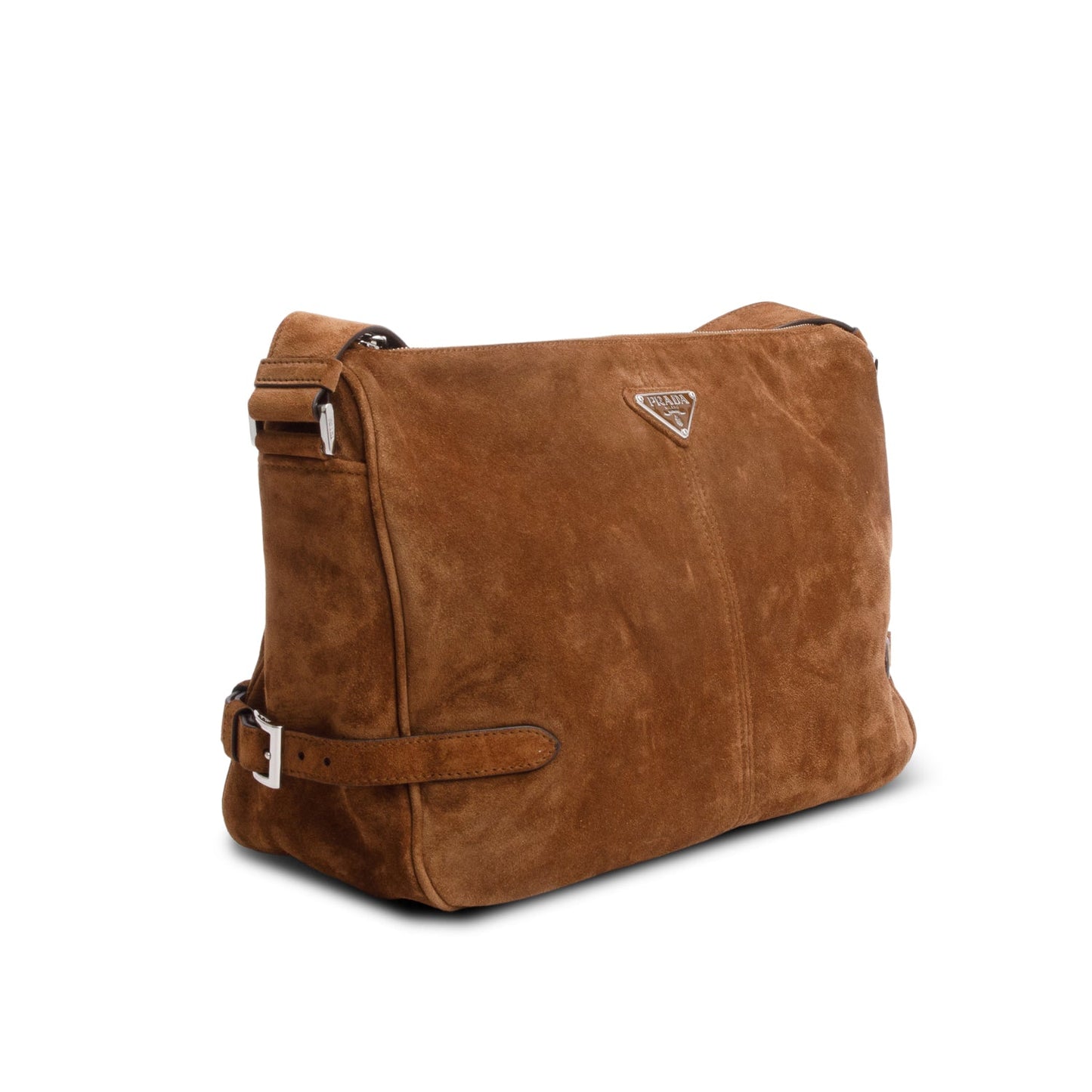 Prada Brown Suede Messenger Bag