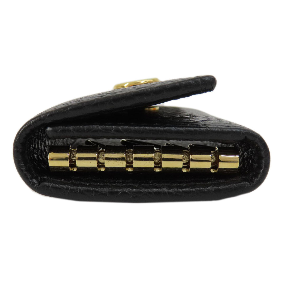 GUCCI Key case Key holder  456118 leather black GG Marmont Women