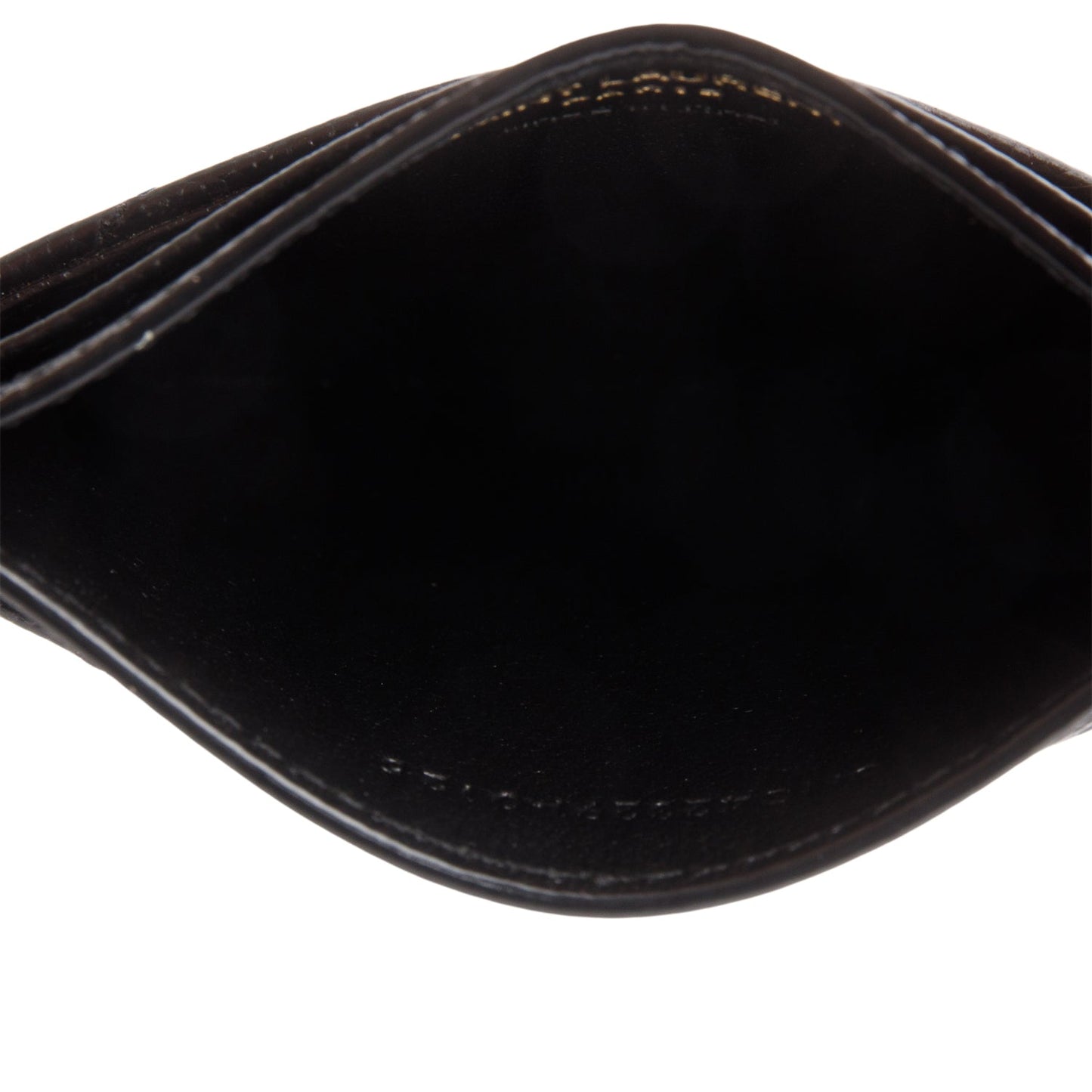 Saint Laurent 2026 Black Grain de Poudre Matelasse Chevron Leather Card Holder