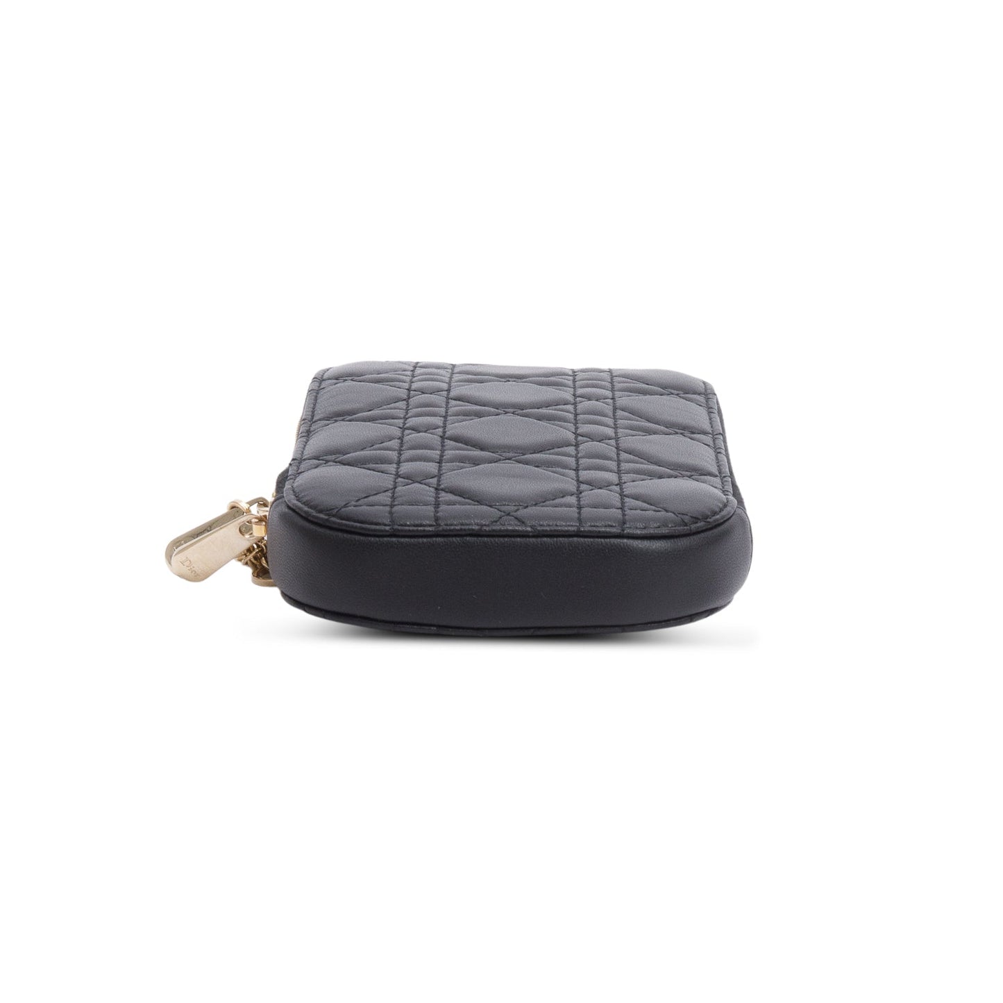 Christian Dior 2020 Black Cannage Lambskin Lady Dior Call'in Dior Phone Holder