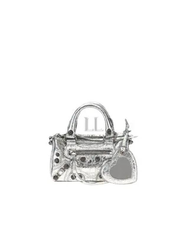 Luxury Balenciaga Trending 2026 Le Cagole Nano Tote Bag Silver