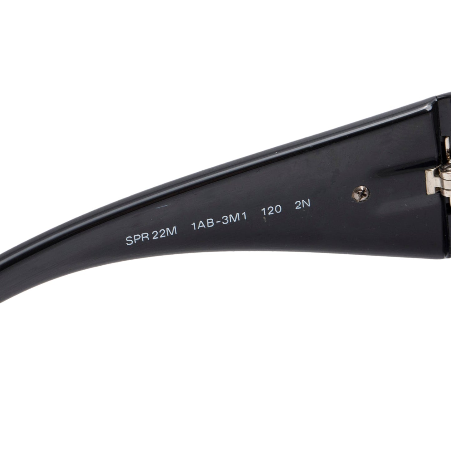 Prada SPR 22M Black Rimless Shield Sunglasses