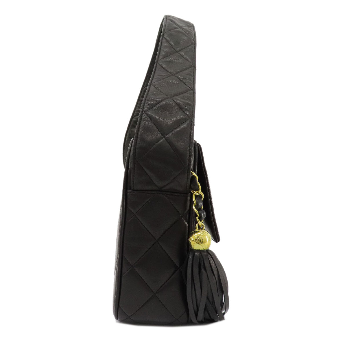 CHANEL Shoulder Bag lambskin black Matrasse