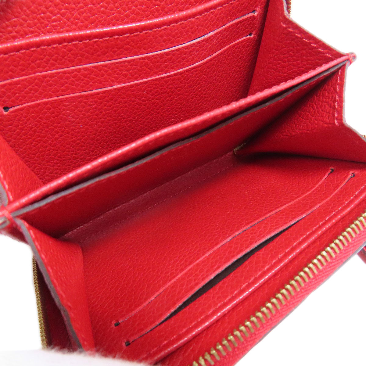 LOUIS VUITTON Coin case M60740 Ann Platt Red Zippy coin purse Women Used