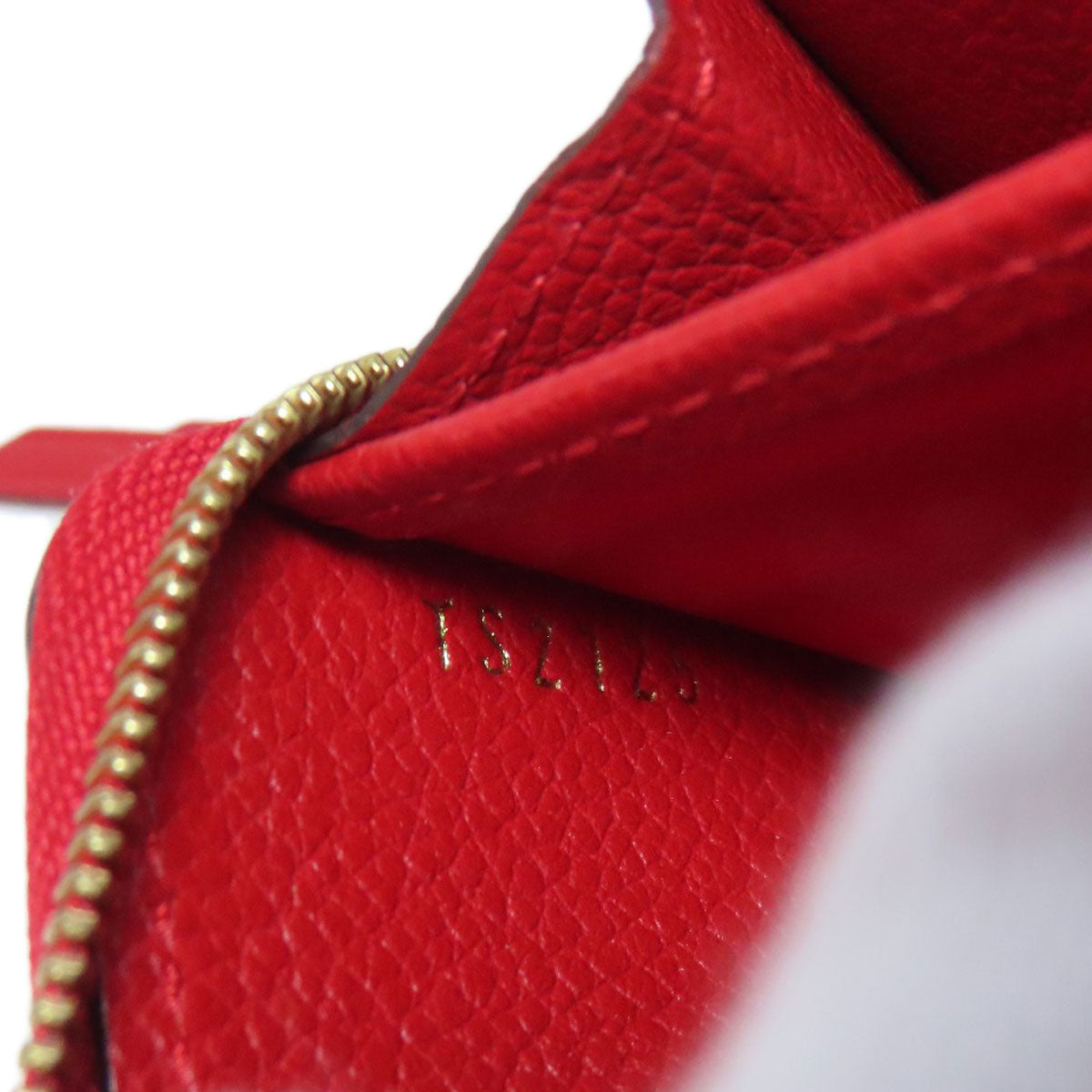 LOUIS VUITTON Coin case M60740 Ann Platt Red Zippy coin purse Women Used