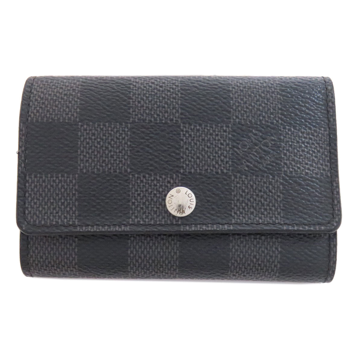 LOUIS VUITTON Key case Key holder M62662 Damier canvas black Multicles6