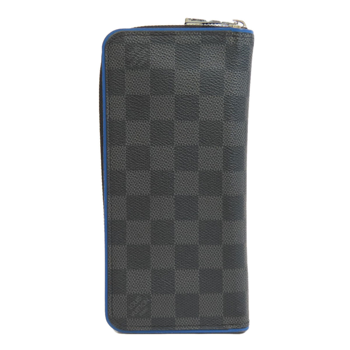 LOUIS VUITTON Long Wallet Purse N64436 Damier canvas black Zippy wallet  Vertical mens