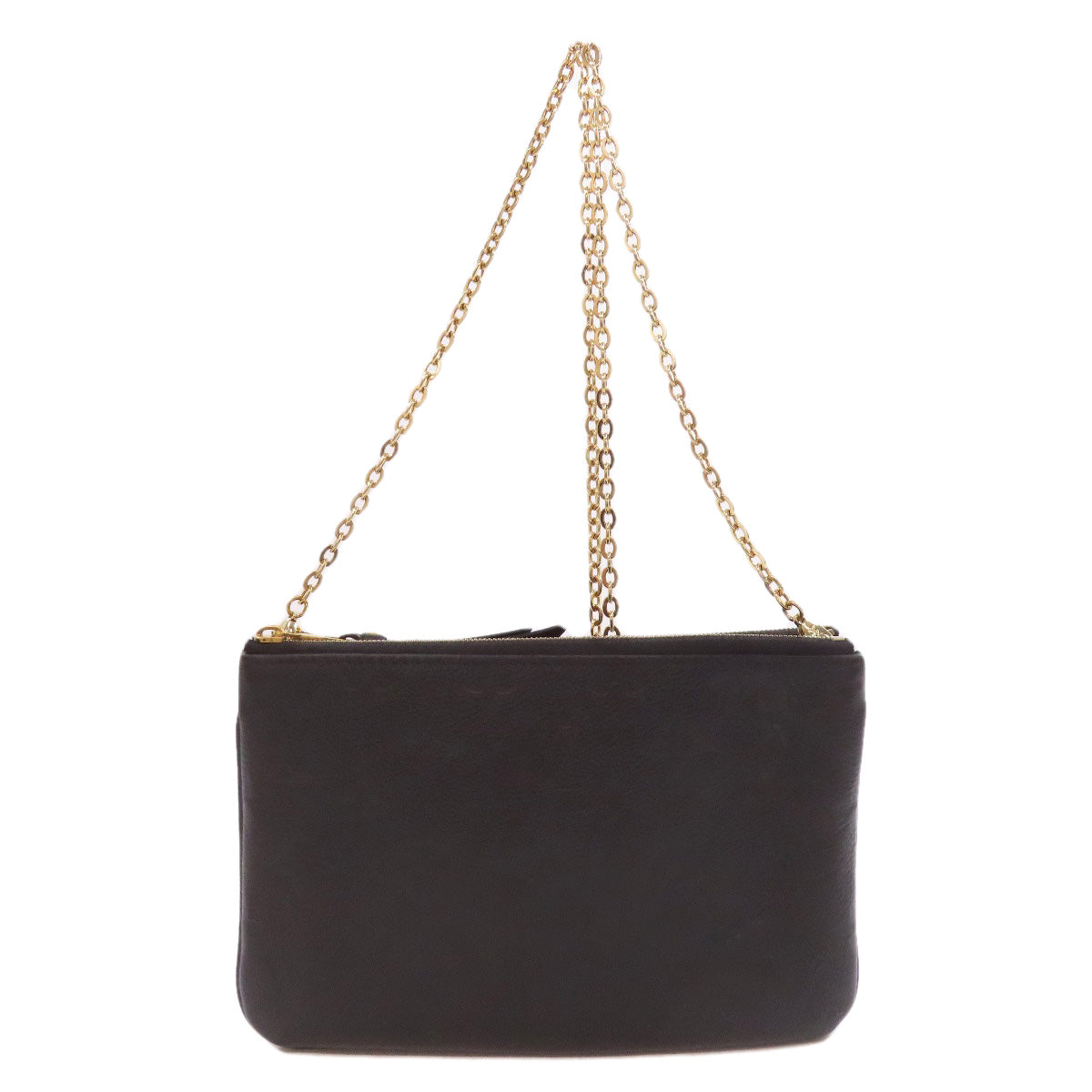 LOUIS VUITTON Shoulder Bag M68568 Ann Platt black Pochette double zip Women