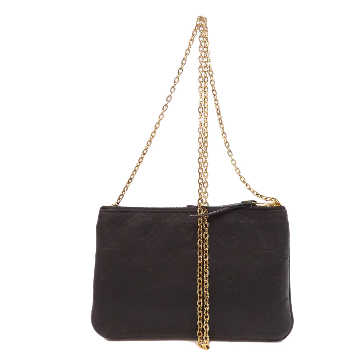 LOUIS VUITTON Shoulder Bag M68568 Ann Platt black Pochette double zip Women