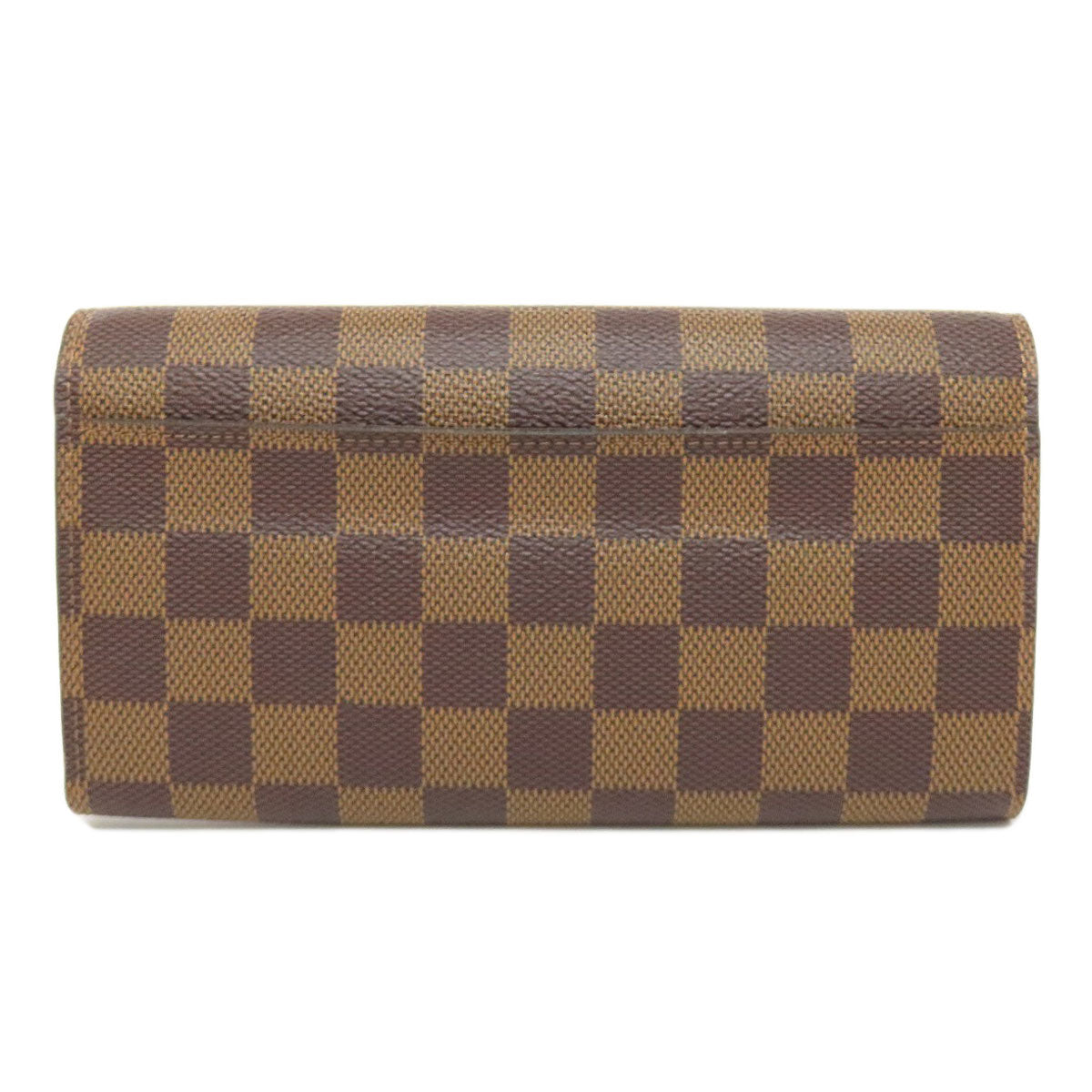 LOUIS VUITTON Long Wallet Purse N63209 Damier canvas Brown Portefeuille Sara Women