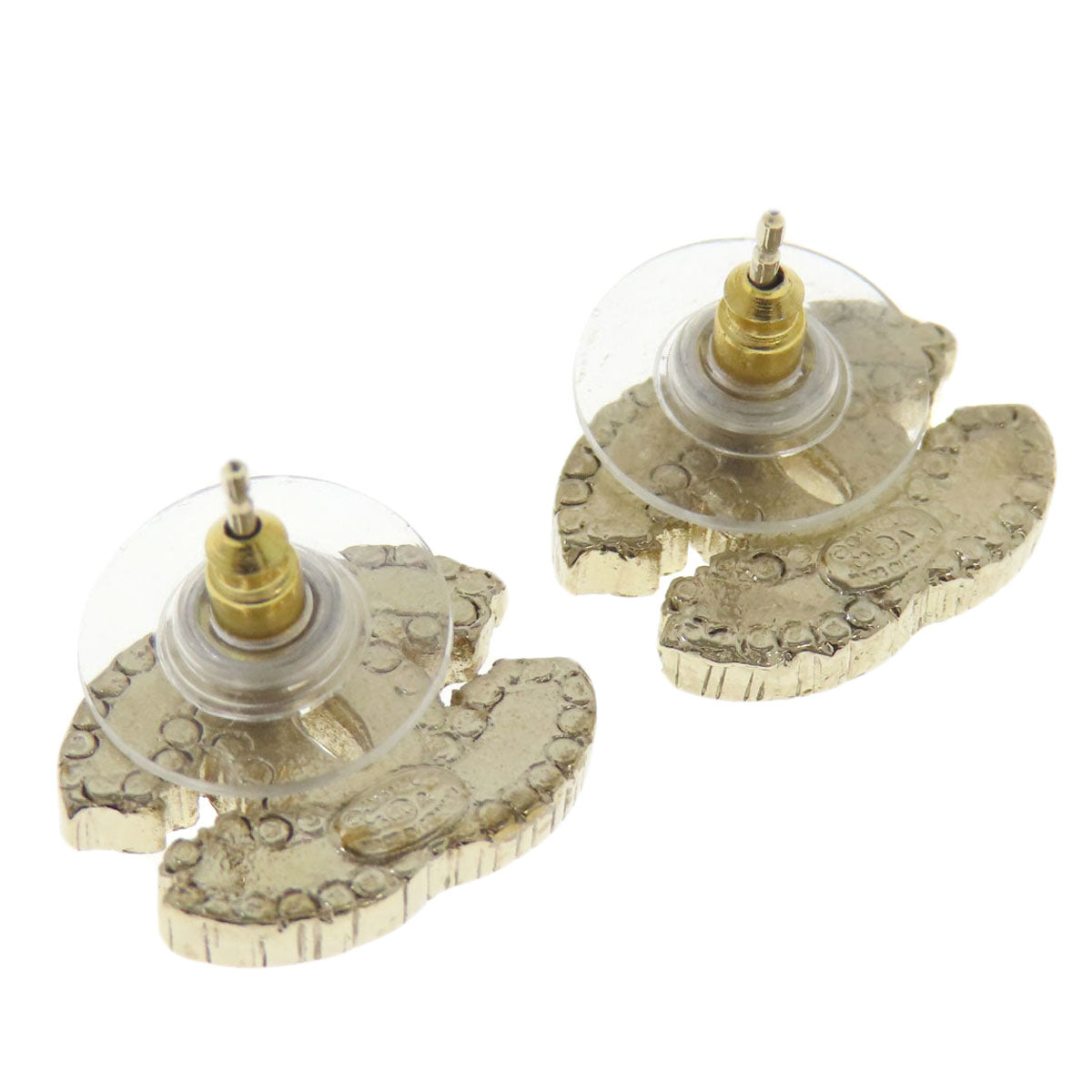 CHANEL Pierce metallic gold COCO Mark