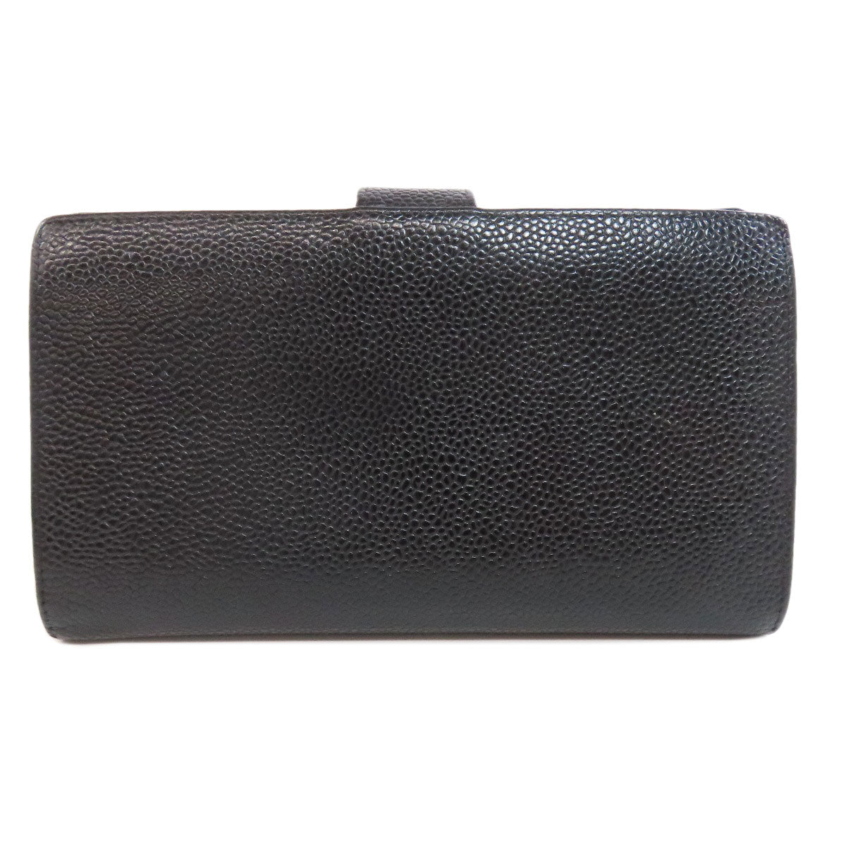CHANEL Long Wallet Purse Grained Calfskin Skin black COCO Mark Gamaguchi Wallet
