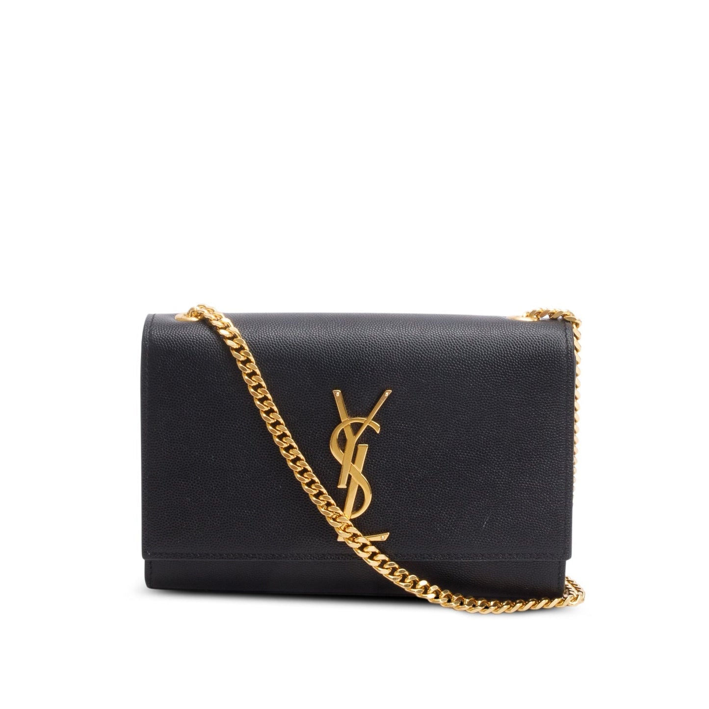 Saint Laurent 2020 Black Grain De Poudre Small Monogram Kate Satchel
