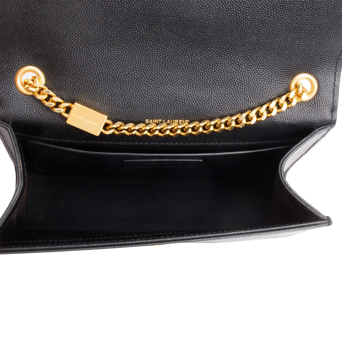Saint Laurent 2020 Black Grain De Poudre Small Monogram Kate Satchel