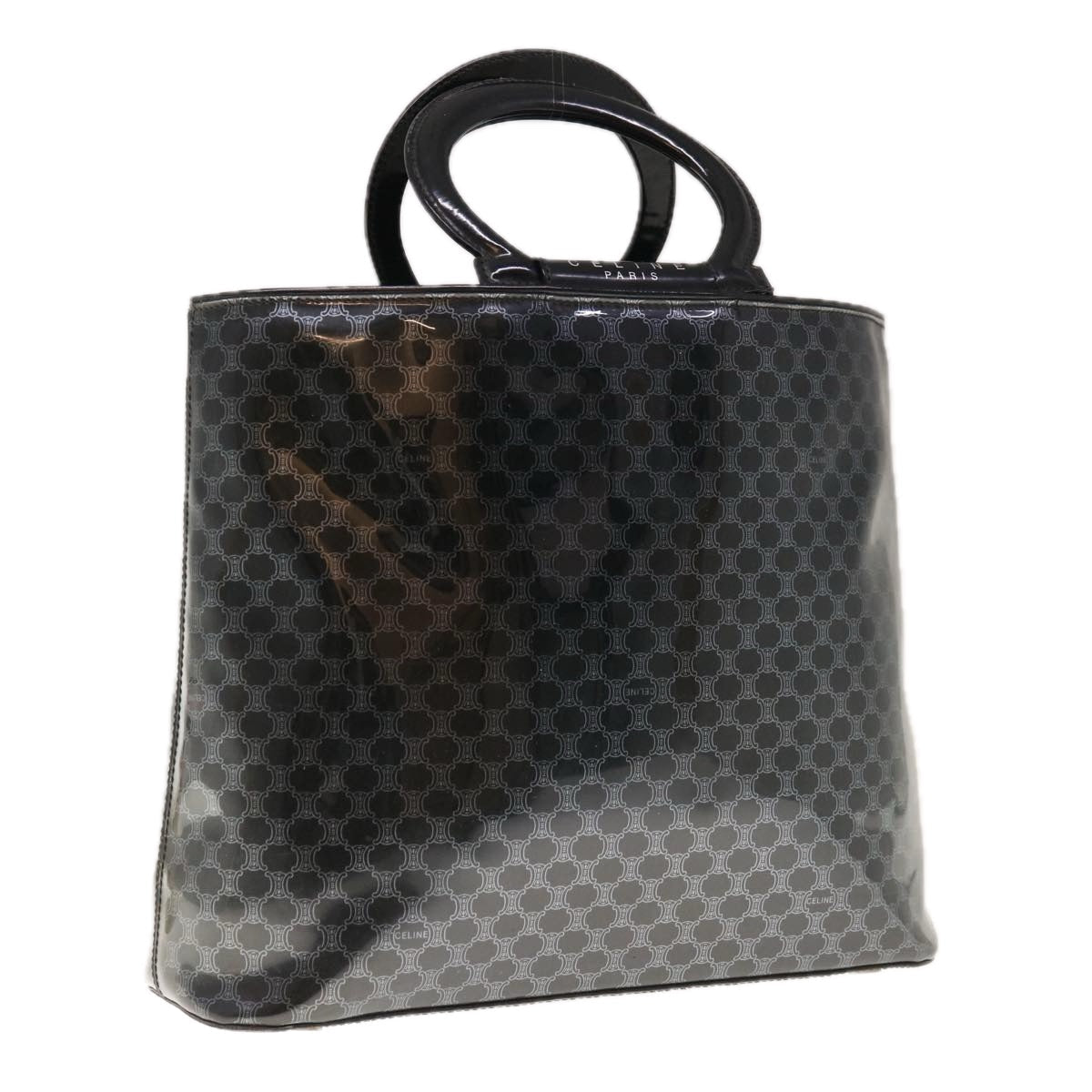 Luxury CELINE Macadam Canvas Hand Bag Black  65722