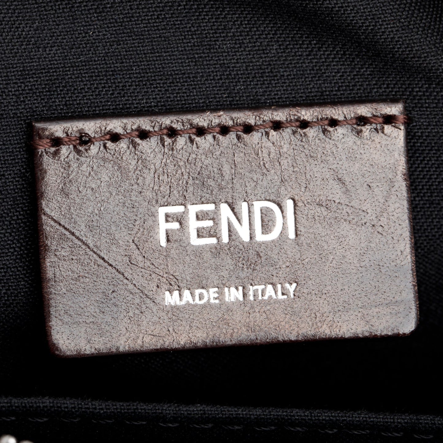 Fendi Brown Leather FF Zucca Canvas Camera Case Bag