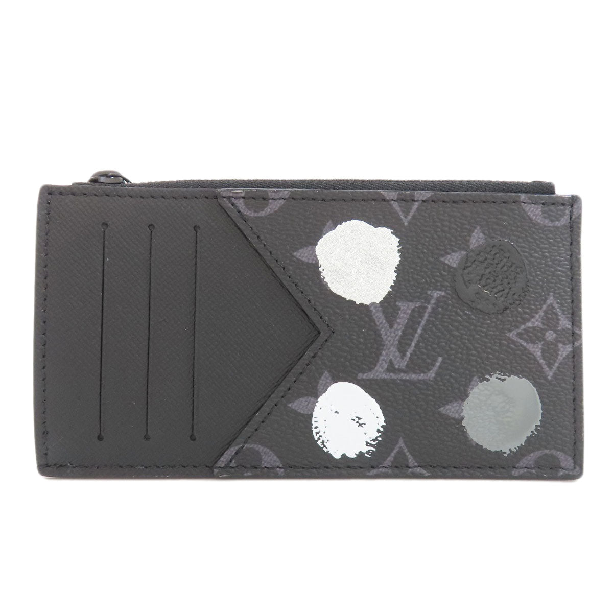 LOUIS VUITTON Card Case M81930 Monogram Eclipse black Coin Card Holder Yayoi Kusama Collaboration Women
