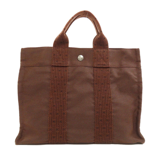HERMES Handbag canvas Brown Her LinePM Women Used