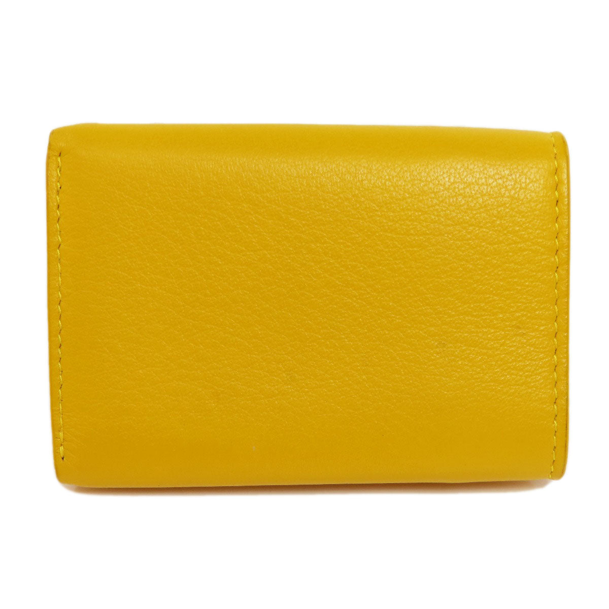 BALENCIAGA Bifold Wallet 391446 leather yellow Paper mini wallet Women