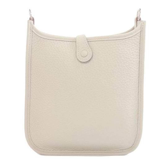 HERMES Shoulder Bag Taurillon Clemence white Evelyn TPM Amazone SilverMetal Women Used