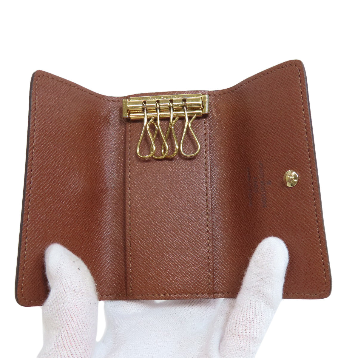 LOUIS VUITTON Key case Key holder  M69517 Monogram canvas Brown Multicles4 mens(Unisex)