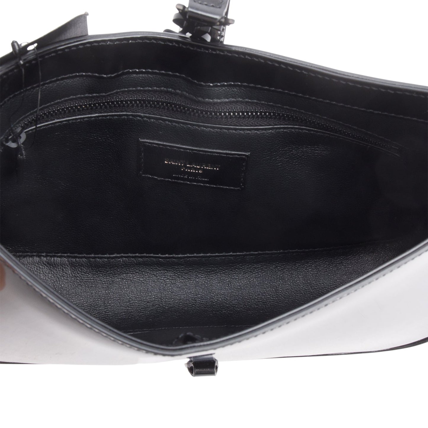 Saint Laurent 2023 Black Patent Leather Monogram Le 5 A 7 Hobo Bag