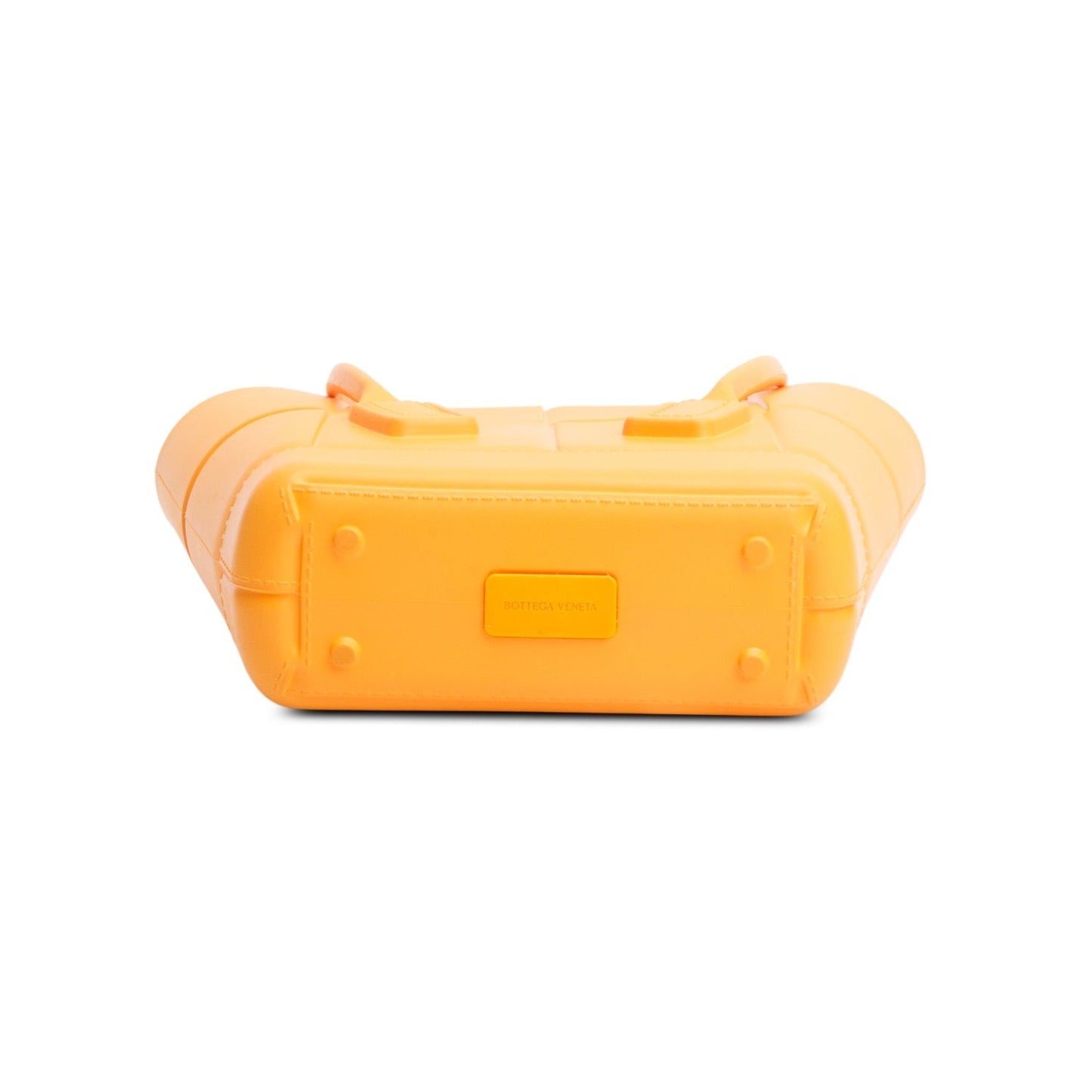 Bottega Veneta Orange Rubber Mini Arco Tote