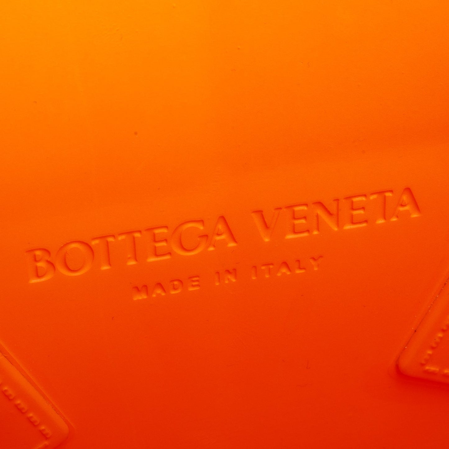 Bottega Veneta Orange Rubber Mini Arco Tote