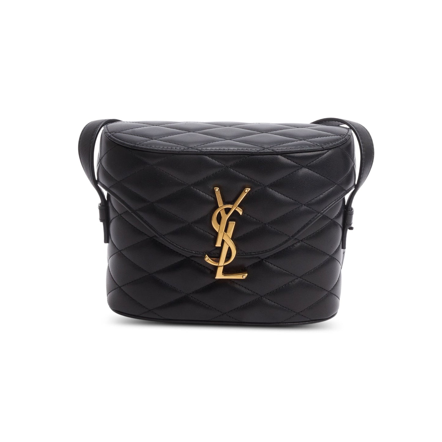 Saint Laurent 2026 Black Quilted Leather June Box Crossbody Bag