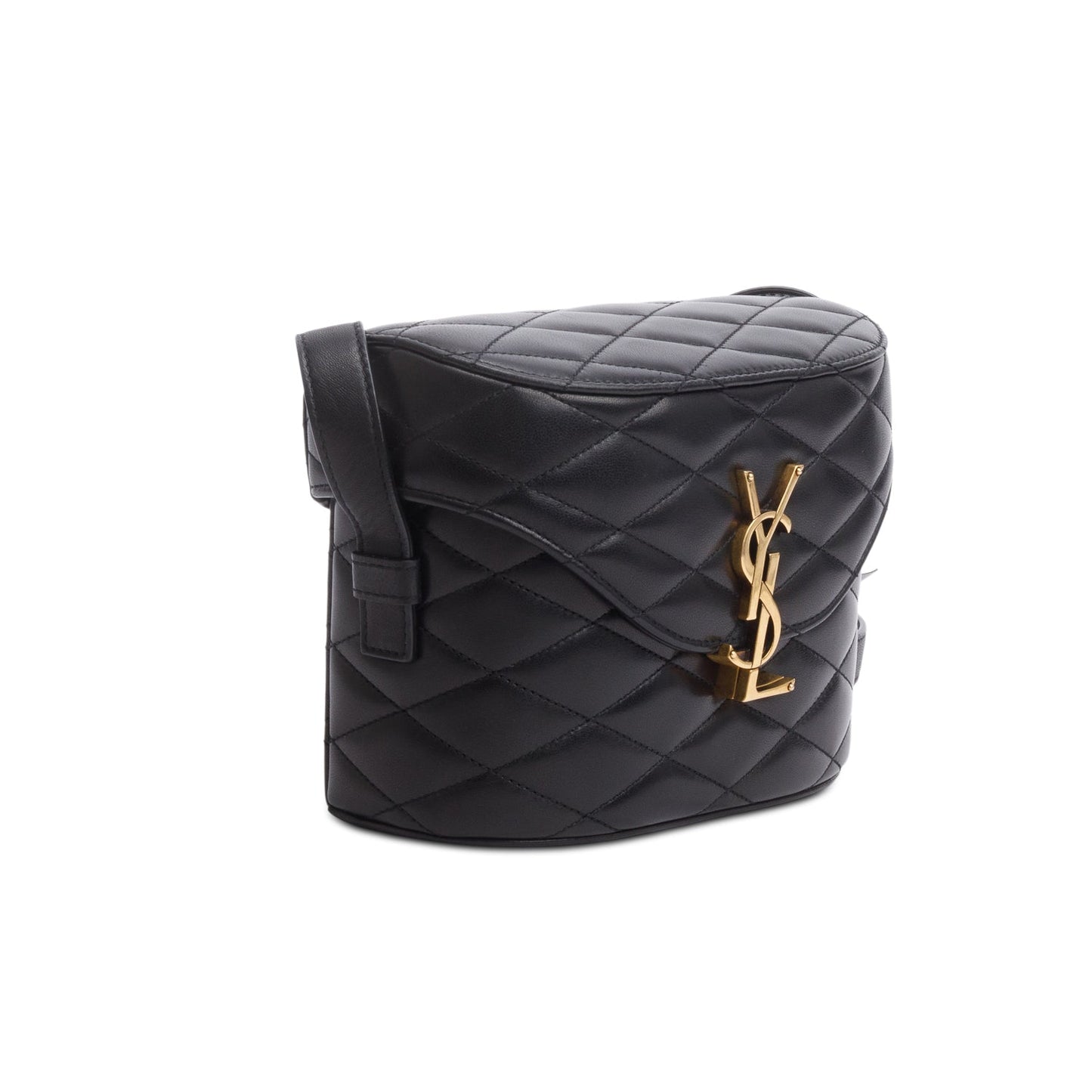 Saint Laurent 2026 Black Quilted Leather June Box Crossbody Bag