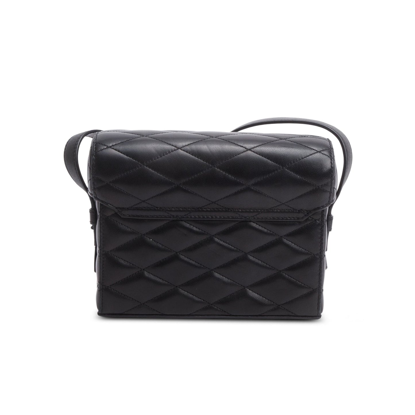 Saint Laurent 2026 Black Quilted Leather June Box Crossbody Bag