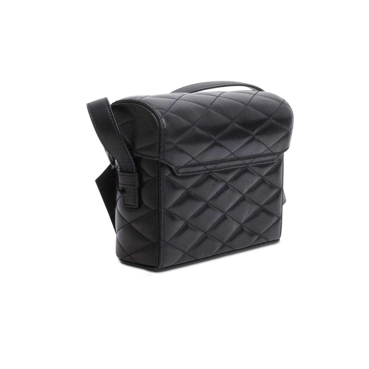 Saint Laurent 2026 Black Quilted Leather June Box Crossbody Bag