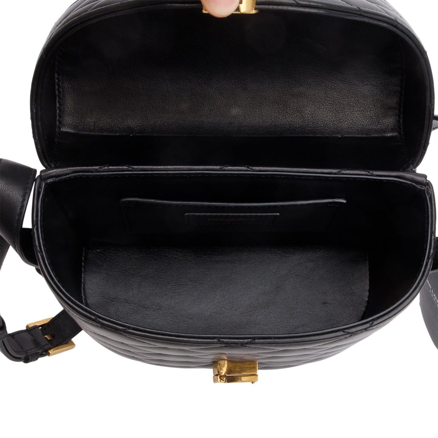 Saint Laurent 2026 Black Quilted Leather June Box Crossbody Bag