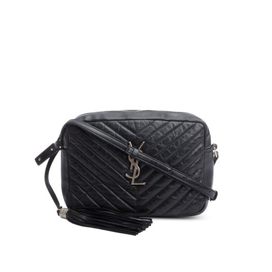 Saint Laurent Black Quilted Leather Lou Camera Bag