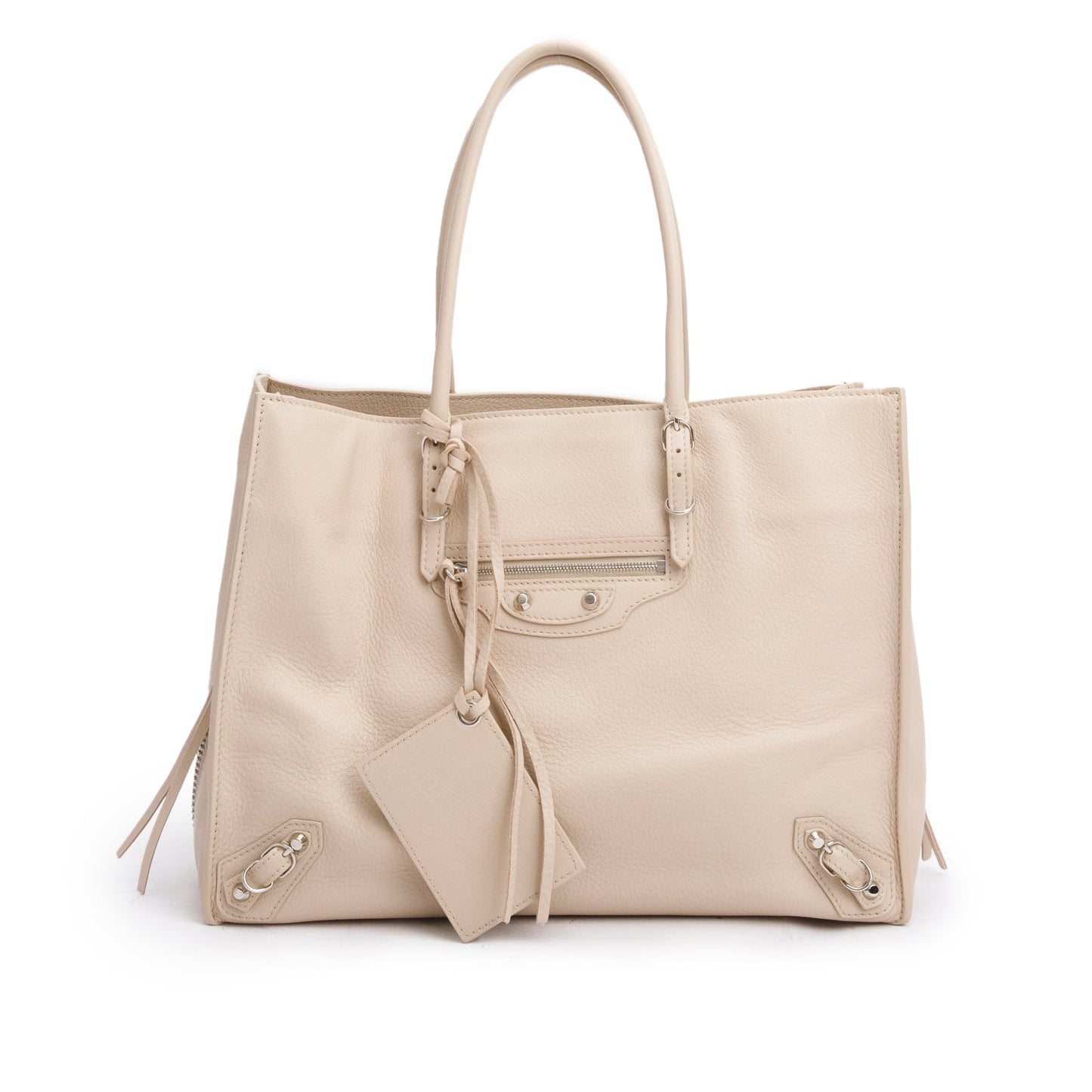 Balenciaga Beige Smooth Calf B4 Zip Around Tote