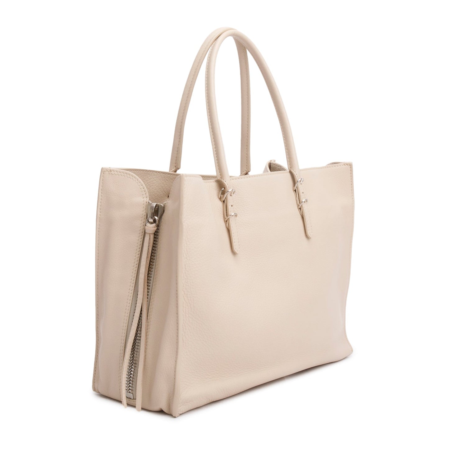 Balenciaga Beige Smooth Calf B4 Zip Around Tote