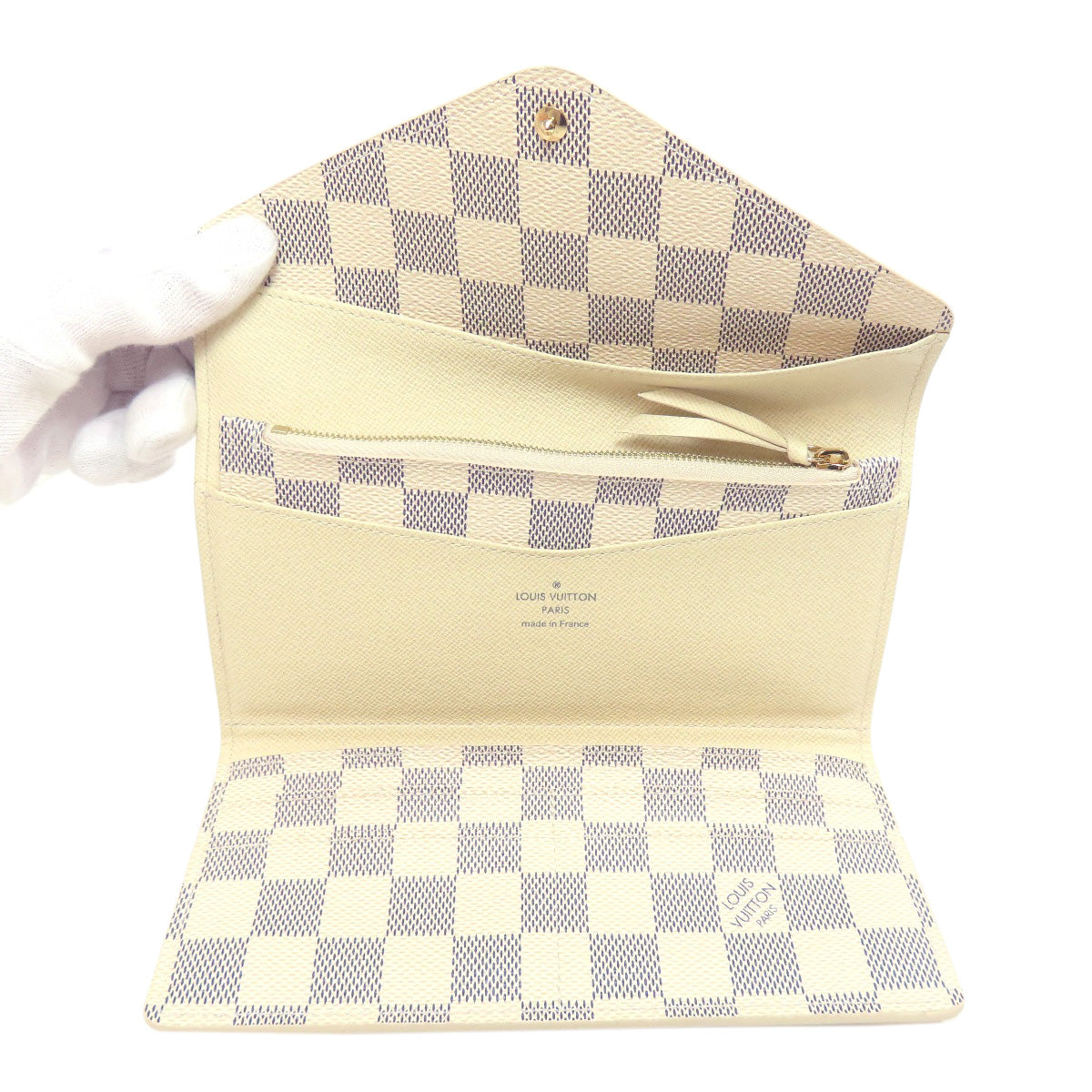 LOUIS VUITTON Bifold Wallet M63020 Damier canvas white Portefeuille Josephine Women