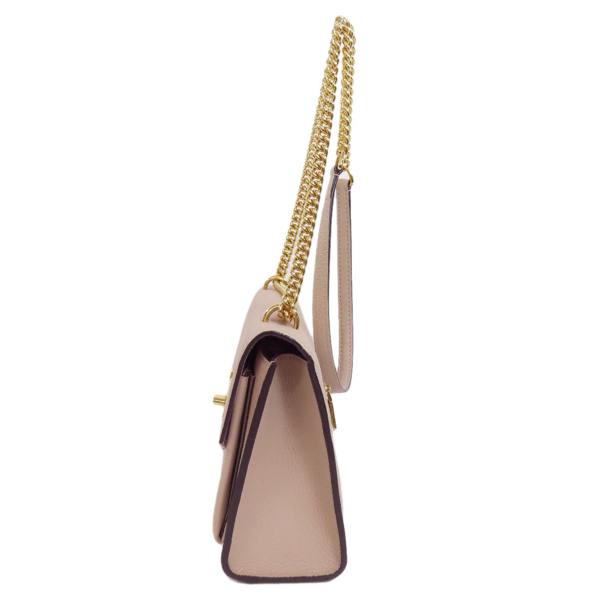 LOUIS VUITTON Shoulder Bag M56137 Grain Calfskin Leather beige My Rock Me Chain Women