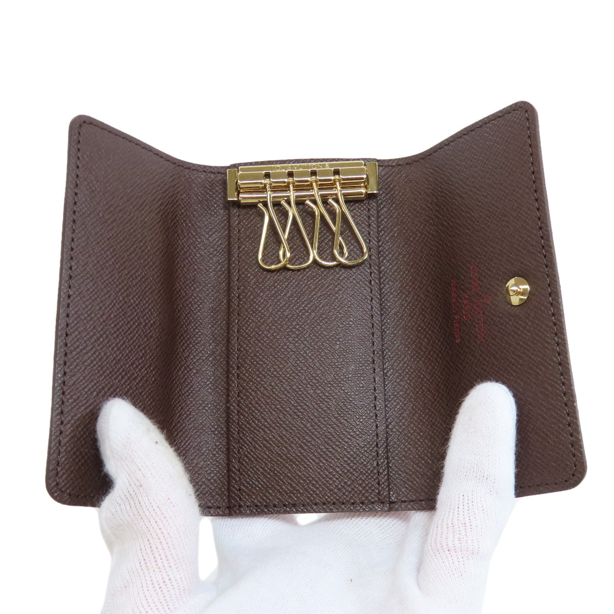 LOUIS VUITTON Key case Key holder  N62631 Damier canvas Brown Multicles4 Women(Unisex)