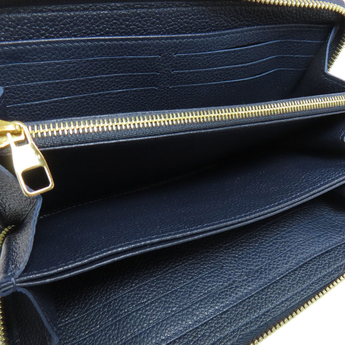 LOUIS VUITTON Long Wallet Purse M62121 Ann Platt Navy Zippy wallet Women